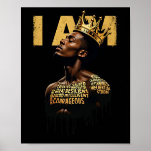 Póster Mes de la historia negra hombres papá estoy empode