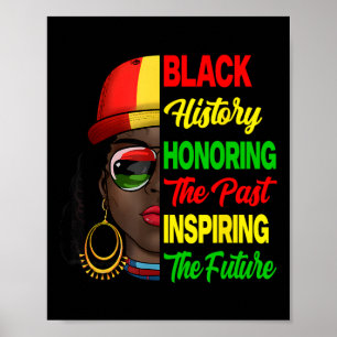 Póster Mes de la historia negra honrando el futuro inspir