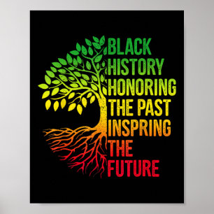 Póster Mes de la historia negra honrando el futuro inspir
