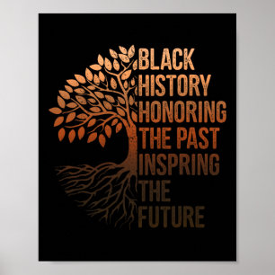 Póster Mes de la historia negra honrando el futuro inspir