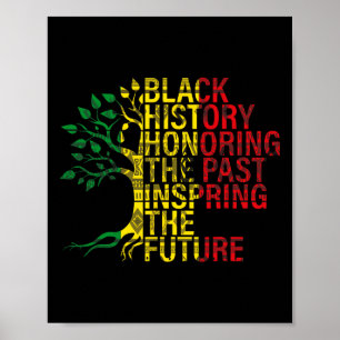 Póster Mes de la historia negra honrando el futuro inspir