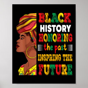 Póster Mes de la historia negra honrando el futuro inspir