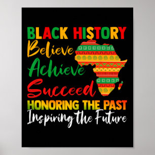 Póster Mes de la Historia Negra Honrando el Pasado Inspir