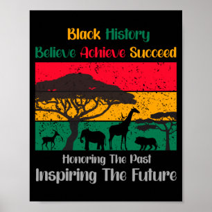Póster Mes de la Historia Negra Honrando el Pasado Inspir