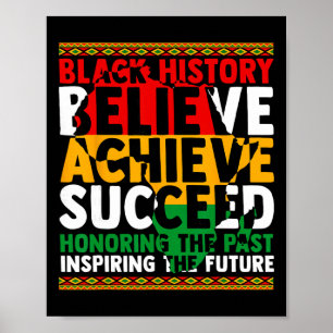 Póster Mes de la Historia Negra Honrando el Pasado Inspir