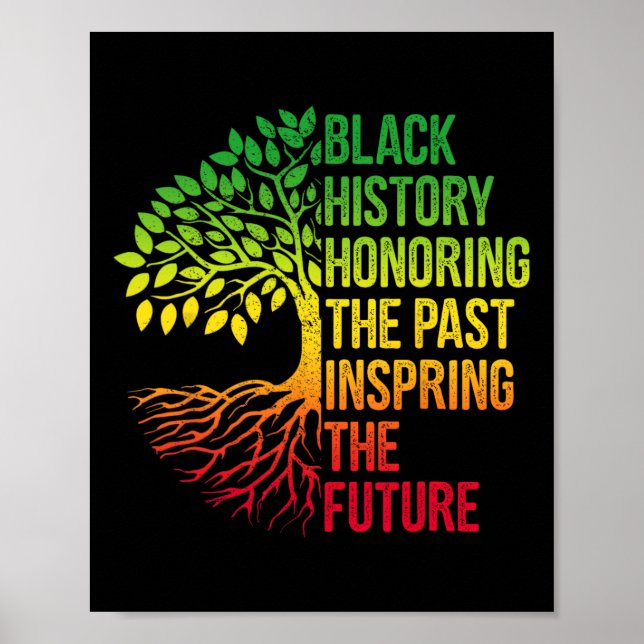 Póster Mes de la Historia Negra Honrando el Pasado Inspir (Frente)