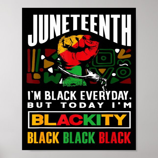 Póster Mes de la Historia Negra Juneteenth Blackity (Frente)