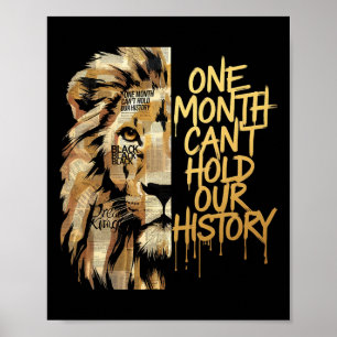 Póster Mes de la Historia Negra León Un Mes No Puede Cont