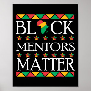 Póster Mes de la historia negra los mentores problemático