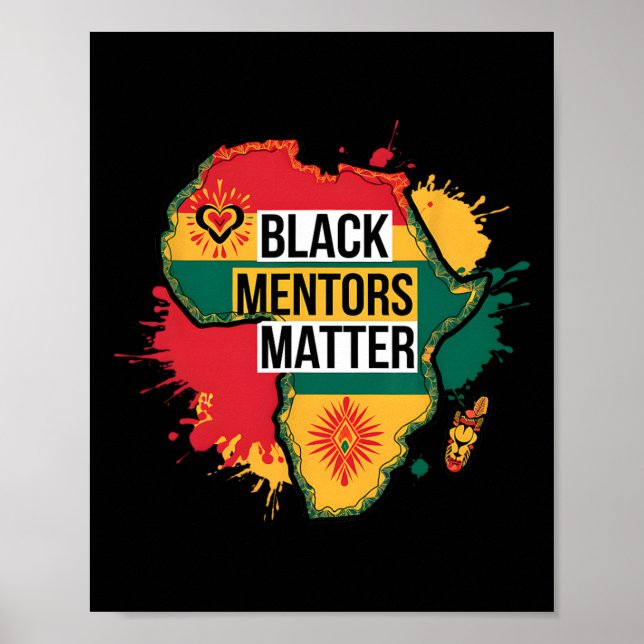 Póster Mes de la historia negra los mentores tienen probl (Frente)