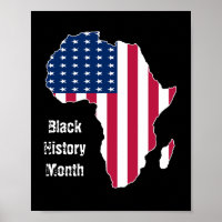 Mes de la Historia Negra Mapa de la Bandera Afroam