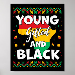 Póster Mes de la Historia Negra Mapas Africanos Jóvenes D