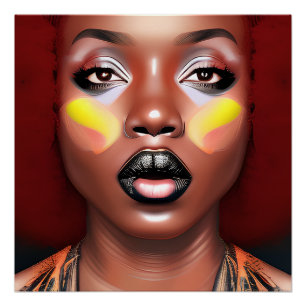 Póster Mes de la Historia Negra Melanin Chica Magic Queen