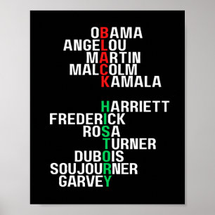 Póster Mes de la Historia Negra Melanin King Reina Sista