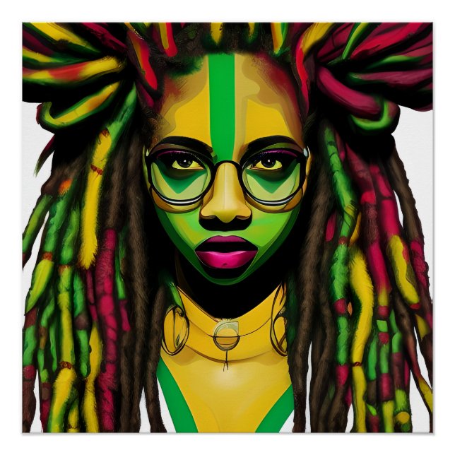 Póster Mes de la historia negra Melanin Mujeres Chicas ne (Anverso)