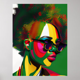 Póster Mes de la historia negra Melanin Mujeres Chicas ne