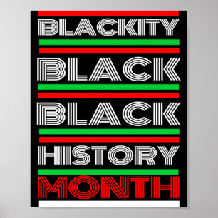 Póster Mes de la Historia Negra Melanina Afroamericano Br