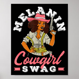Póster Mes de la Historia Negra Melanina Cowgirl Swag