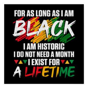 Póster Mes de la historia negra mientras sea negro