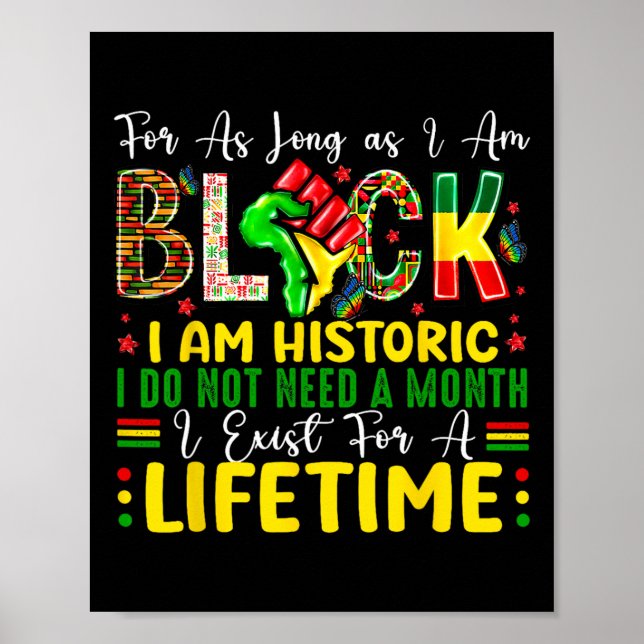 Póster Mes de la historia negra mientras sea negro (Frente)