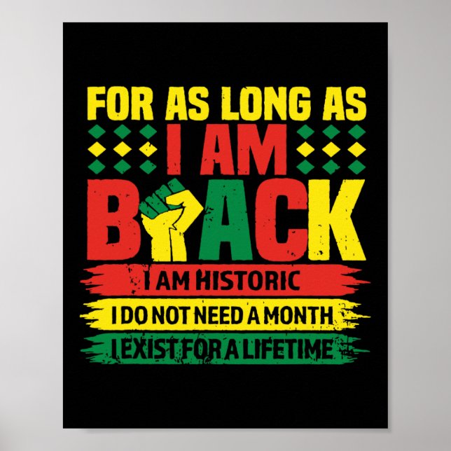 Póster Mes de la historia negra mientras sea negro (Frente)