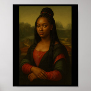 Póster Mes de la Historia Negra Mona Lisa Negra Estadouni