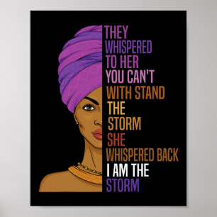 Póster Mes de la Historia Negra Mujer Africana Afro Soy L