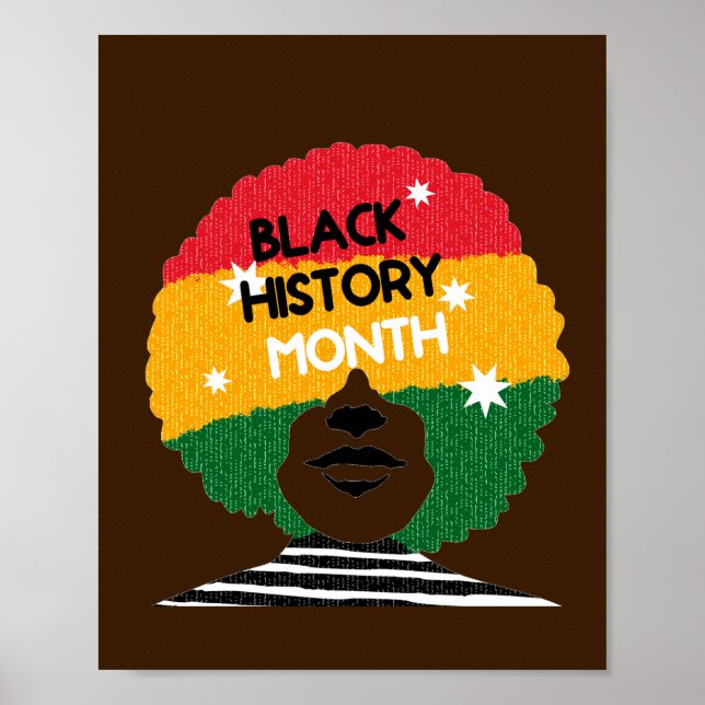 Póster Mes de la Historia Negra Mujer Afroamericana (Frente)