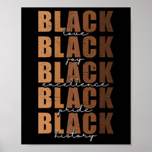 Póster Mes de la historia negra Mujeres Amas negras Melan