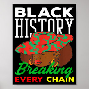 Póster Mes de la Historia Negra Mujeres Rompiendo Cada Ca