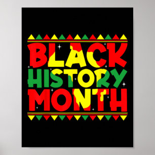Póster Mes de la Historia Negra Orgullo Afroamericano Cel