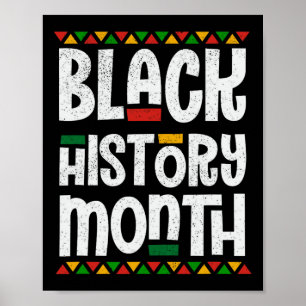 Póster Mes de la Historia Negra Orgullo Melanin Africano-