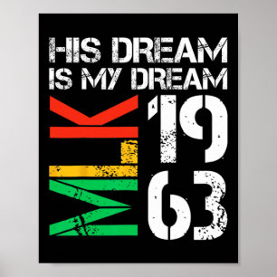 Póster Mes de la Historia Negra Orgullo Mlk 1963 Su sueño