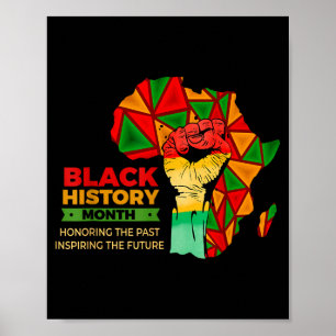 Póster Mes de la historia negra orgullo puño chicas Junet