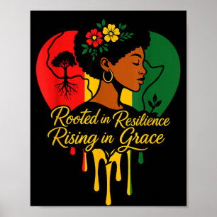 Póster Mes de la historia negra patrimonio afroamericano