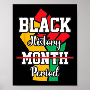 Póster Mes de la Historia Negra Periodo Melanin Afroaméri