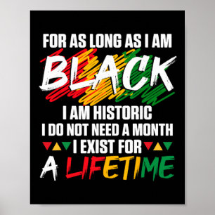 Póster Mes de la Historia Negra Por Todo el Tiempo que Se