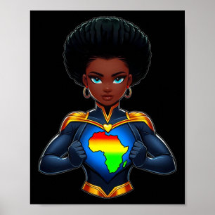 Póster Mes de la Historia Negra Reina de Melanina Mujer N