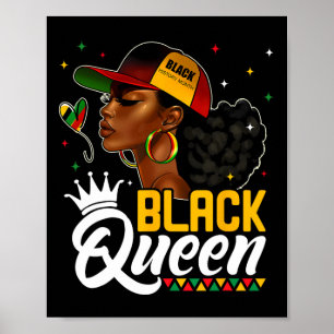 Póster Mes de la Historia Negra Reina Negra Con Sombrero 