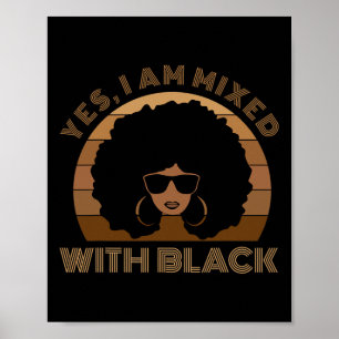Póster Mes de la historia negra Sí estoy mezclado con el