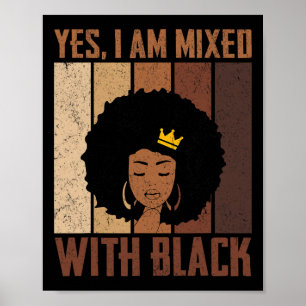 Póster Mes de la historia negra Sí estoy mezclado con el 