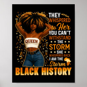 Póster Mes de la Historia Negra Soy La Tormenta Reina Neg