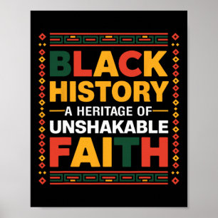 Póster Mes de la Historia Negra: Un Legado de Fe Inquebra