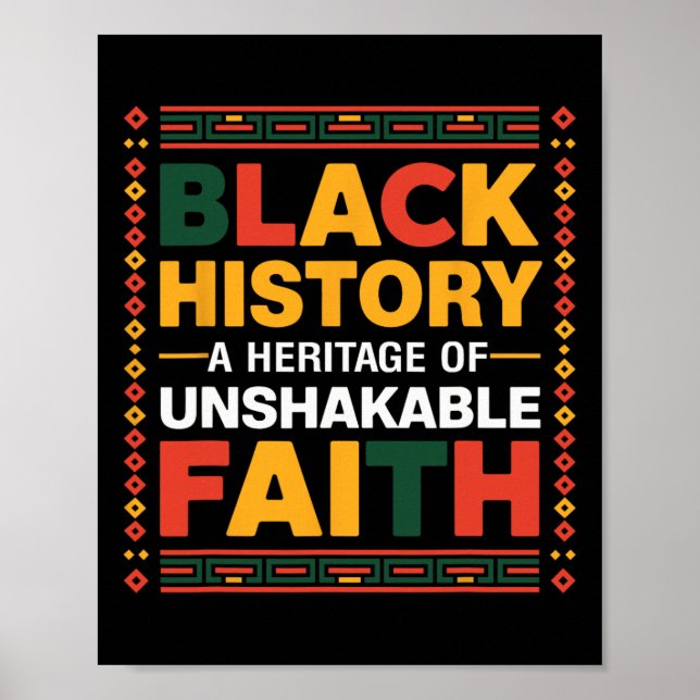 Póster Mes de la Historia Negra: Un Legado de Fe Inquebra (Frente)