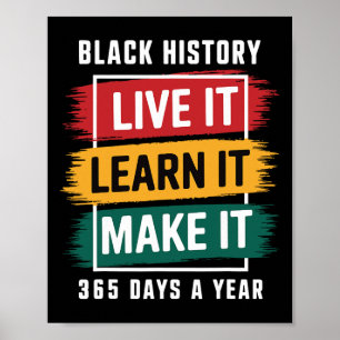 Póster Mes de la Historia Negra Vívelo Apréndelo Hazlo 36