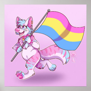Póster mes de orgullo pansexual cartel de Sparkie
