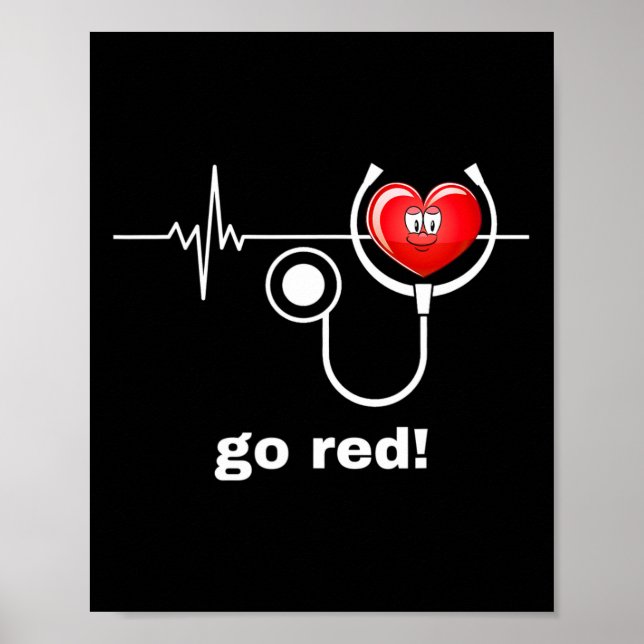 Póster Mes de Salud Febrero Salud Cardíaca Estadounidense (Frente)