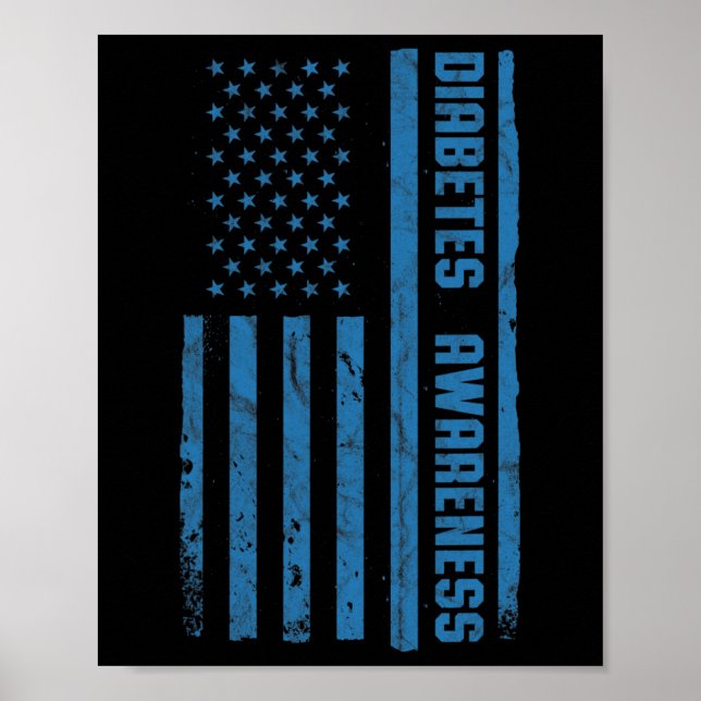 Póster Mes de toma de conciencia sobre la diabetes Bander (Frente)