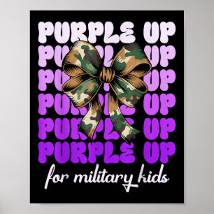 Póster Mes Del Chica Militar Infantil Púrpura Por Mil