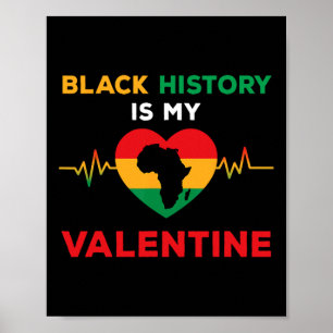 Póster Mes del Historia Negro Día de San Valentín Diverti